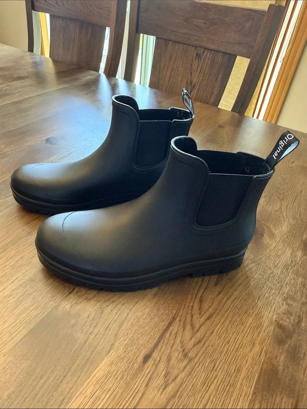 Planone Women's Black 10 (41) Waterproof Short Rain Boots